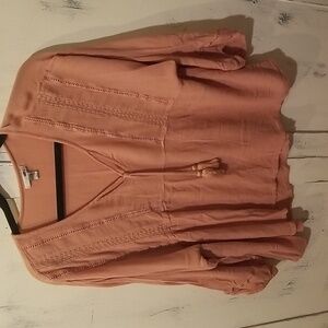 Amuse Society Peach Long Sleeve Top